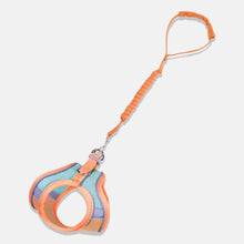 Load image into Gallery viewer, Marshmallow Reflective Cat Harness & Leash Set in Orange and Mint Combo | MissyMoMo