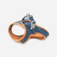 Load image into Gallery viewer, Mochi Cat Harness & Leash Set in Blue and Orange | MissyMoMo