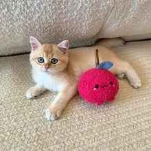 Load image into Gallery viewer, Cat with Cute Apple Silvervine Cat Chew Toy | MissyMoMo
