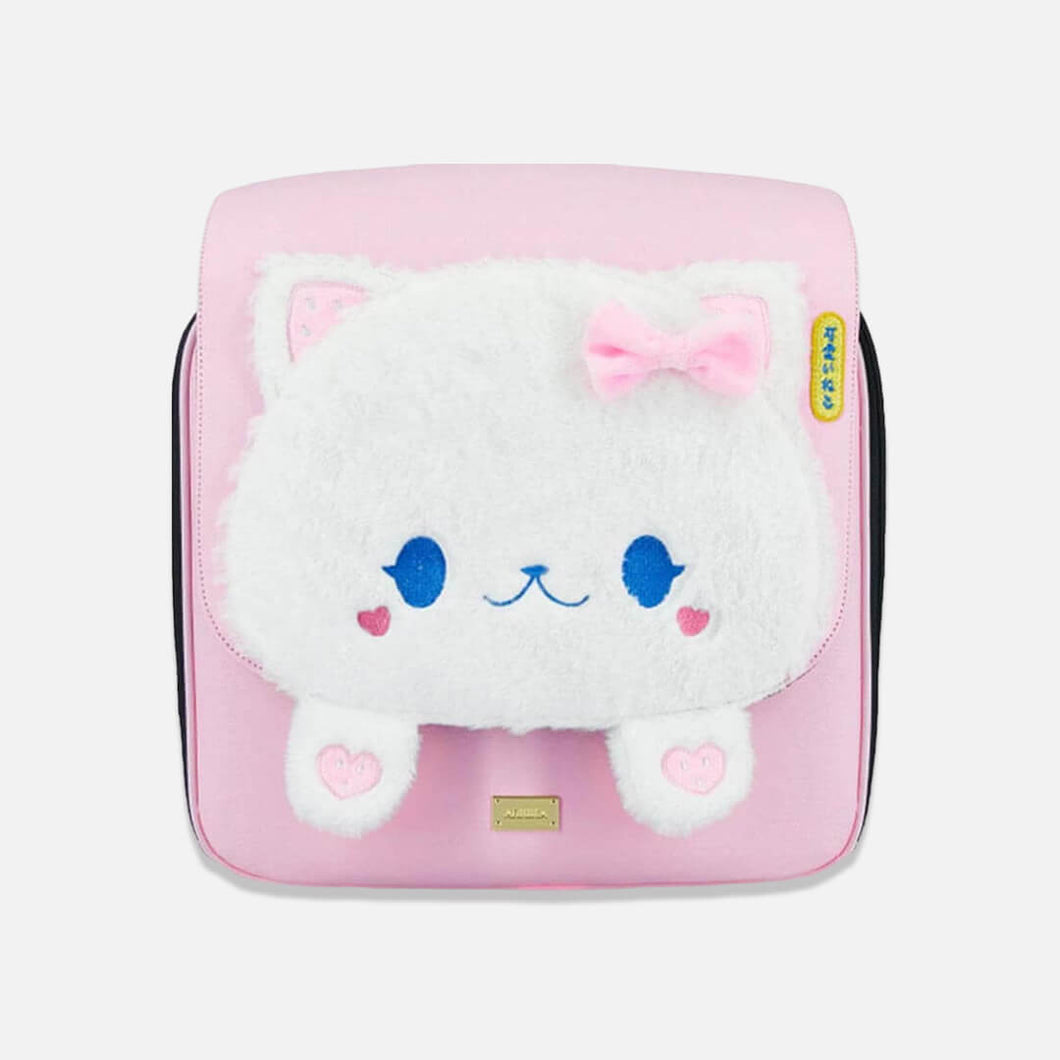 Arkika Whiskers Wonders Cat Backpack in Pink With Embroidered Kitty | MissyMoMo