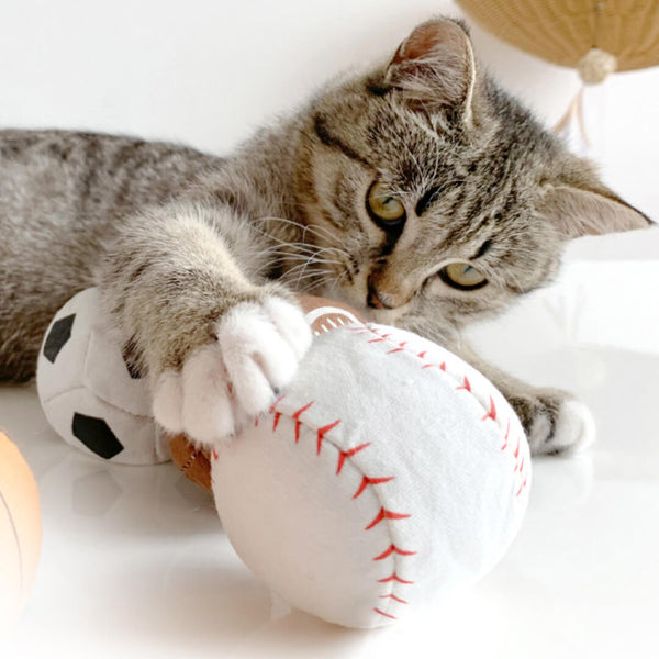 Baseball Catnip Toy | Ball Toys for Cats | MissyMoMo