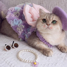 Load image into Gallery viewer, Cat in Cute Lilac Dress | MissyMoMo
