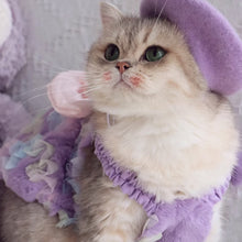 Load image into Gallery viewer, Cat in Cute Lilac Dress | MissyMoMo
