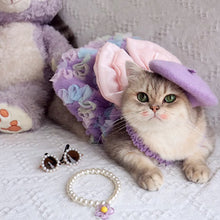 Load image into Gallery viewer, Cat in Cute Lilac Dress | MissyMoMo
