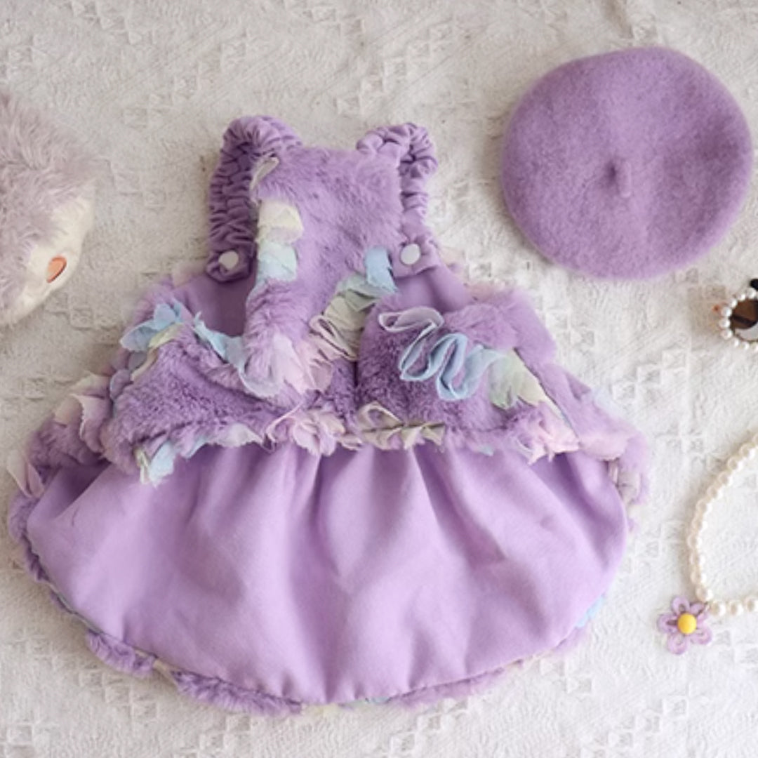 purple cat dress MissyMoMo Dog & Cat Dress with Sailor Collar, Cute Dress for Cats, XL, Medium Orchid