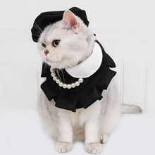 Load image into Gallery viewer, Cat in Black Cat Hat &amp; Bib | MissyMoMo
