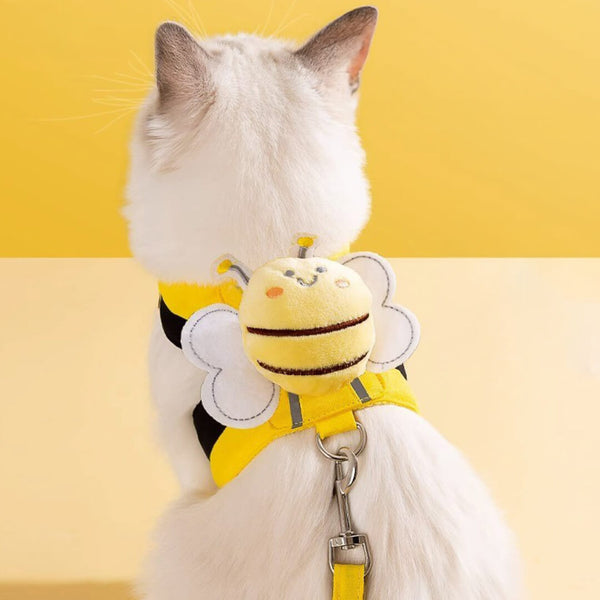 Cat in Escape-Proof Bumblebee Cat Harness | MissyMoMo