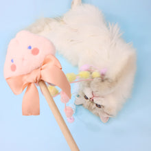 Load image into Gallery viewer, Cat Playing with Bunny Blossom Cat Wand Toy | Cute Cat Toys | MissyMoMo
