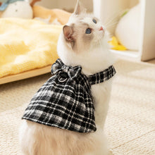 Load image into Gallery viewer, Cat in Chic Black Plaid Dress | MissyMoMo
