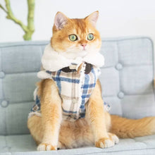 Load image into Gallery viewer, Cat in Fleece Check Jacket | MissyMoMo

