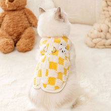 Load image into Gallery viewer, Cat in Yellow Fleece Checkered Jacket | MissyMoMo
