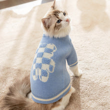 Load image into Gallery viewer, Cat in Checkered Bear Sweater | MissyMoMo

