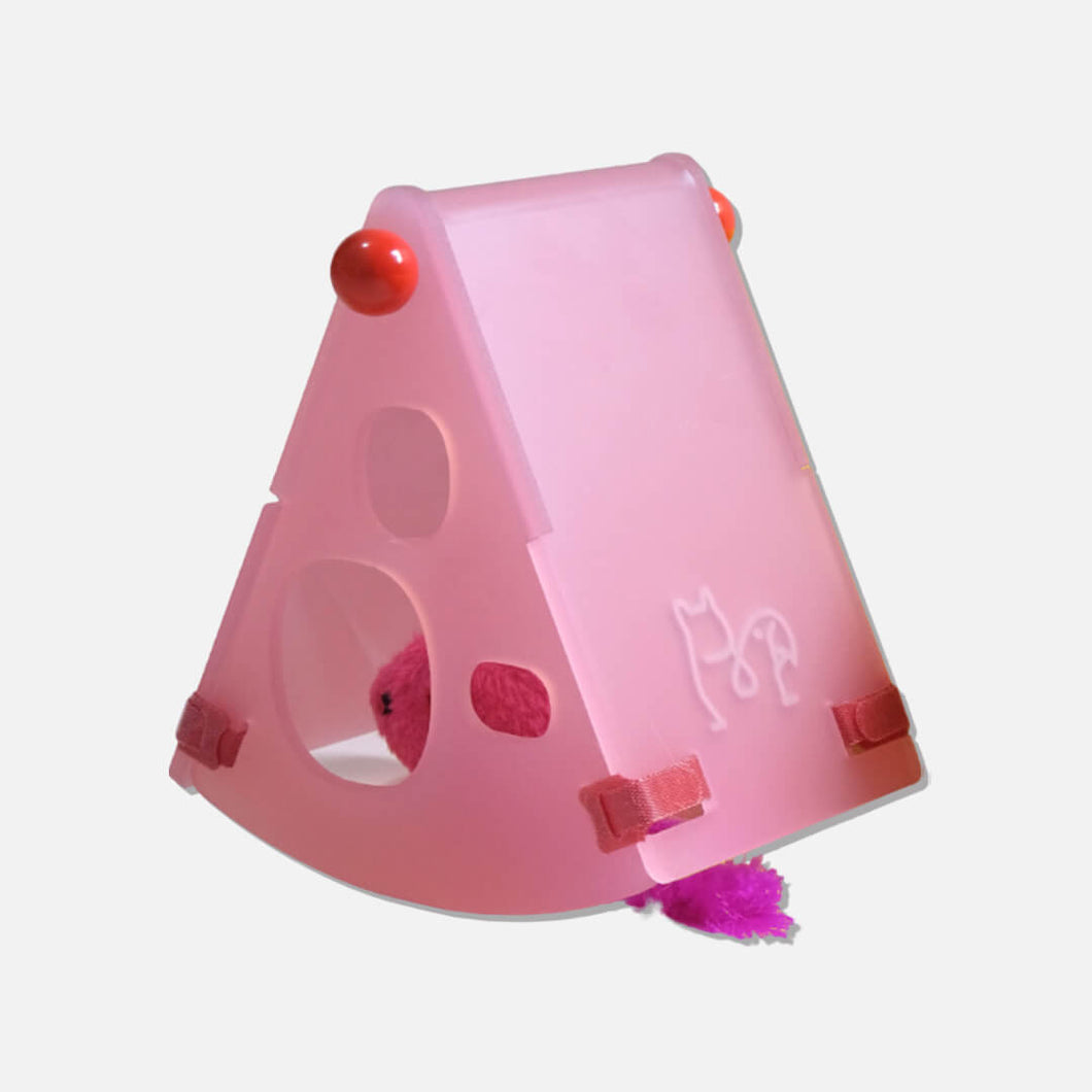 Pink Cheesy Hideaway Mouse Trap | Interactive Cat Toys | MissyMoMo