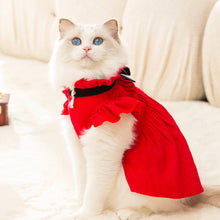 Load image into Gallery viewer, Cat in Red Corduroy Vintage Dress | MissyMoMo
