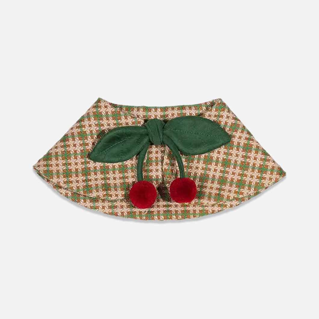 Cherry Tartan Cat Bib | Christmas Gifts for Cats | MissyMoMo