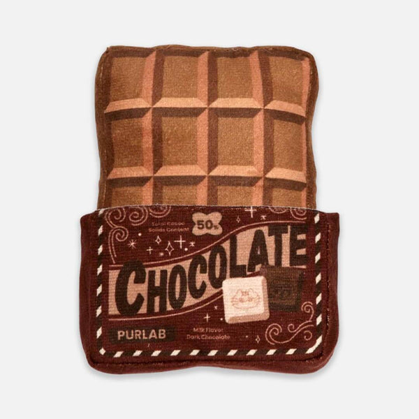 Plush Chocolate Bar Snuffle Cat Toy in Wrapper | Cute Cat Toys | MissyMoMo