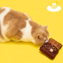 Load image into Gallery viewer, Cat Sniffing Chocolate Cat Toy with Bell | Interactive Cat Toys | MissyMoMo
