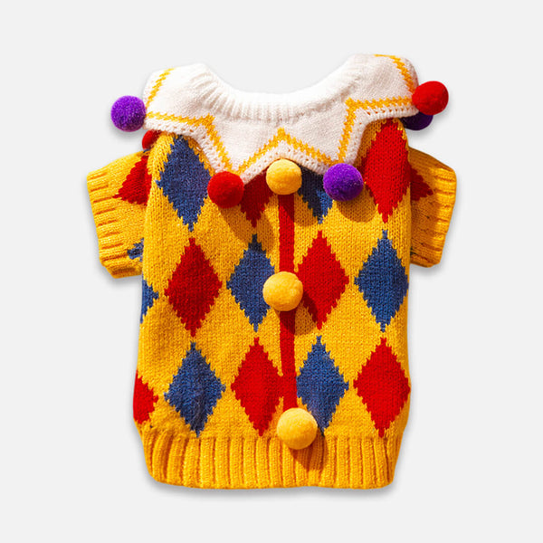 Clowny Cat Sweater | Carnival Sweater for Cats | MissyMoMo