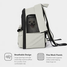 Load image into Gallery viewer, Cove Expandable Cat Backpack Side View with Small Dog | Breathable Mesh Cat Carrier | MissyMoMo
