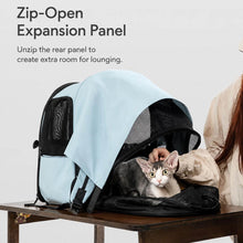 Load image into Gallery viewer, Cove Expandable Cat Backpack with Cat | Zip-Open Expansion Panel | MissyMoMo
