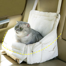 Load image into Gallery viewer, Cat Seated Comfortably in Car Carrier with Adjustable Front Opening | MissyMoMo
