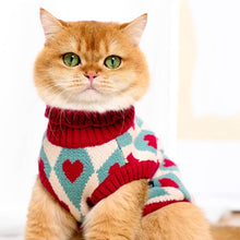 Load image into Gallery viewer, Cat in Red Heart Pattern Sweater | MissyMoMo
