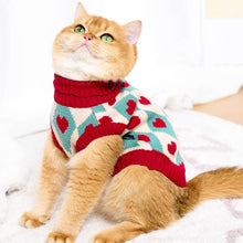 Load image into Gallery viewer, Cat in Red Heart Pattern Sweater | MissyMoMo
