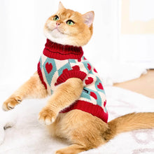 Load image into Gallery viewer, Cat in Red Heart Pattern Sweater | MissyMoMo
