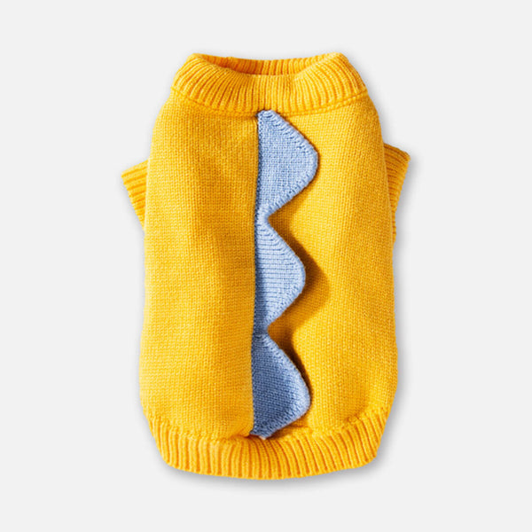 Cute Yellow Dinosaur Sweater for Cats & Kittens | MissyMoMo