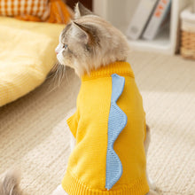 Load image into Gallery viewer, Cat in Yellow Dinosaur Sweater | MissyMoMo
