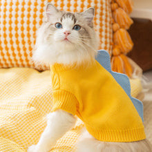 Load image into Gallery viewer, Cat in Yellow Dinosaur Sweater | MissyMoMo
