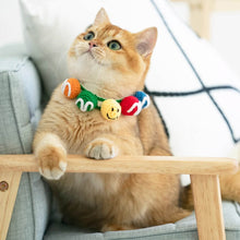 Load image into Gallery viewer, Cat in Handmade Colorful Balls Cat Collar | MissyMoMo
