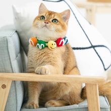 Load image into Gallery viewer, Cat in Handmade Colorful Balls Cat Collar | MissyMoMo
