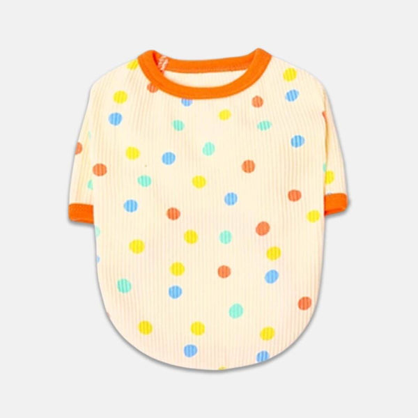 Cute Yellow Polka Dot Cat Shirt for Cats & Kittens | MissyMoMo