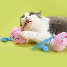 Load image into Gallery viewer, Cat Chewing Garlicky Silvervine Cat Chew Toy | Cute Pink Cat Toys | MissyMoMo
