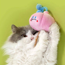 Load image into Gallery viewer, Cat Playing with Garlicky Silvervine Cat Chew Toy | Cute Pink Cat Toys | MissyMoMo
