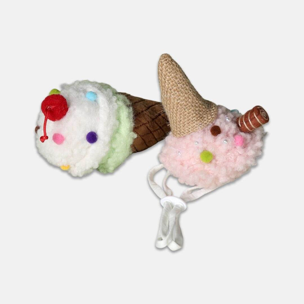 Gelato Birthday Cat Hat & Catnip Toy Set for Cats & Kittens | MissyMoMo