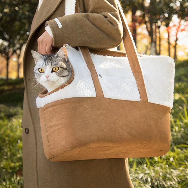 Cat in Suede Cat Carrier | MissyMoMo