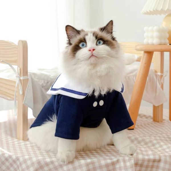 Cat in Sailor Shirt | Cat Clothes | MissyMoMo