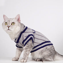 Load image into Gallery viewer, Cat in Gray Sporty Sweater | MissyMoMo
