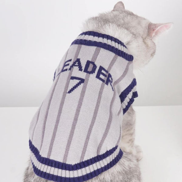 Cat in Gray Sporty Sweater | MissyMoMo