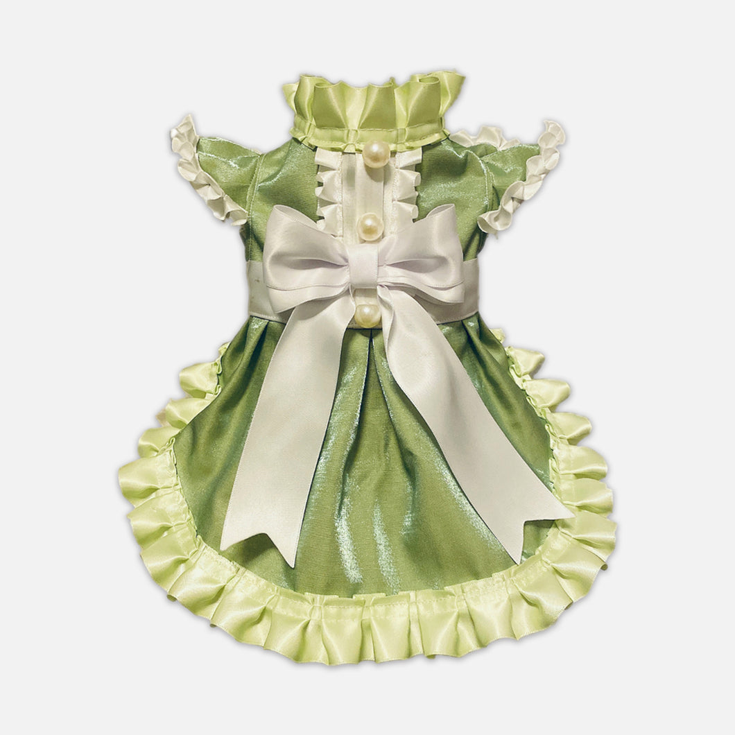 Jade Cat Dress | Green Party Dress for Kittens & Cats | MissyMoMo