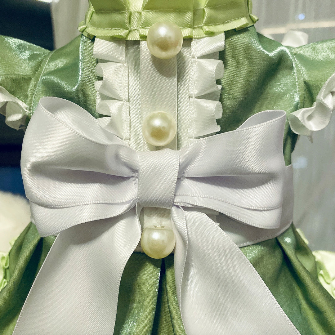Jade Cat Dress | Green Party Dress for Cats | MissyMoMo Jade Cat Dress | Green Party Dress for Cats | MissyMoMo