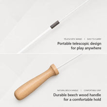 Load image into Gallery viewer, Telescopic Cat Teaser Wand with Beech Wood Handle | Cat Wand Toys | MissyMoMo

