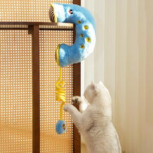 Load image into Gallery viewer, Cat Playing with Blue Plush Pillow Cat Toy | Cat Toys | MissyMoMo
