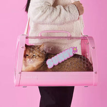 Load image into Gallery viewer, KittyMoMo Pink Clear Hard Cat Shoulder Bag | MissyMoMo
