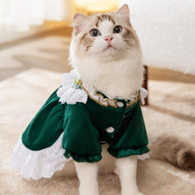 Load image into Gallery viewer, Cat in Cute Green Dress | MissyMoMo
