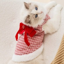 Load image into Gallery viewer, Cat in Red Fleece Winter Jacket | MissyMoMo
