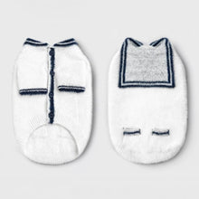 Load image into Gallery viewer, Front And Back White Sailor Cat Cardigan | Button Cat Sweater | MissyMoMo

