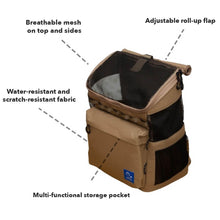 Load image into Gallery viewer, Outdoor Stylish Cat Backpack with Litter Tray in Tan | MissyMoMo
